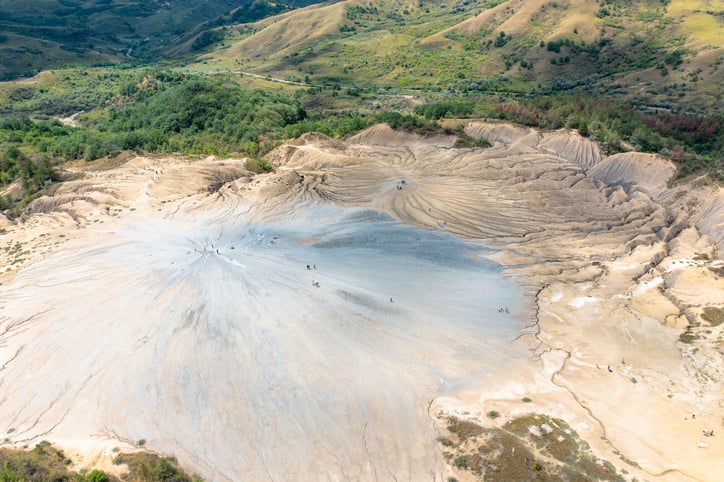 Volcans de boue dans la région de Buzău, en Roumanie