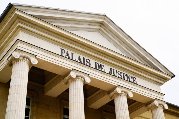 Palais de justice, en France