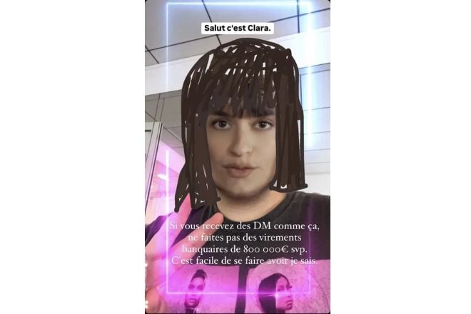 Clara Luciani fait un photomontage sur Instagram