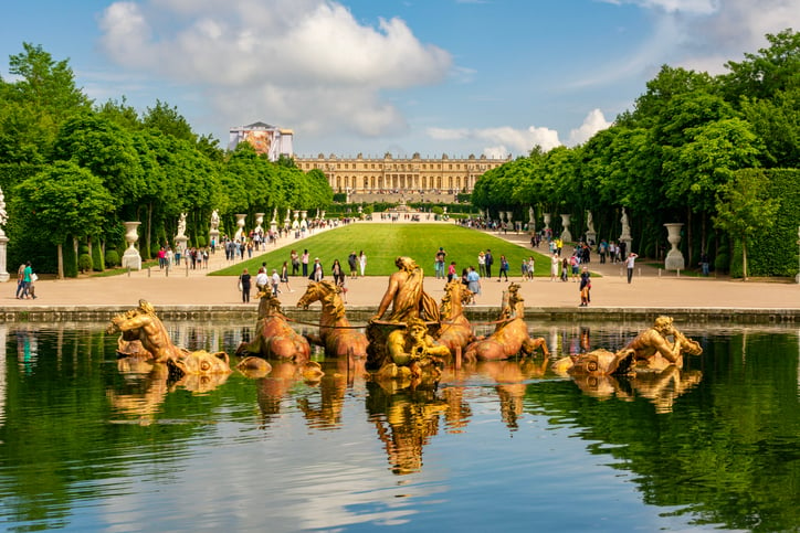 Vue du château de Versailles (Yvelines)