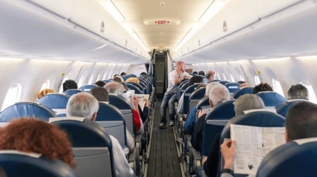 Passagers dans un avion Air France