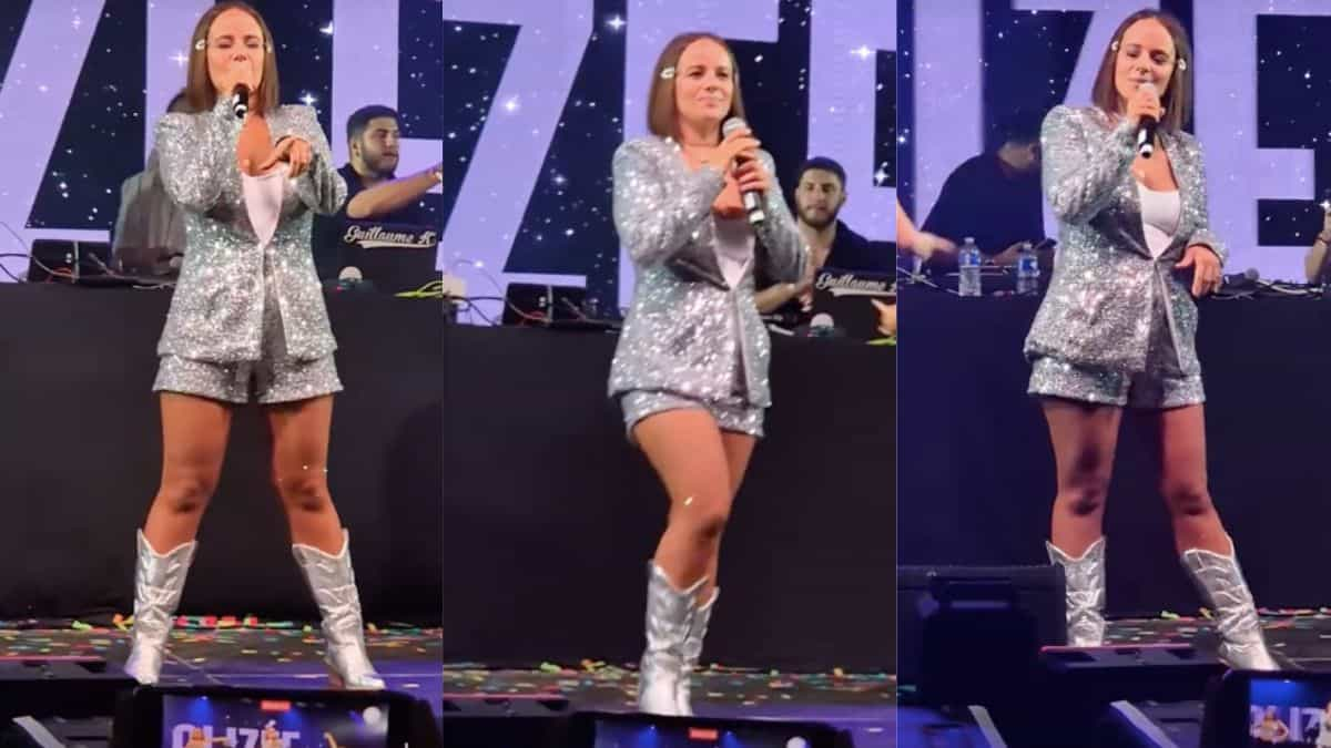 La chanteuse Alizée (40 ans) sur scène