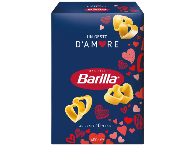 Les pâtes en forme de coeur