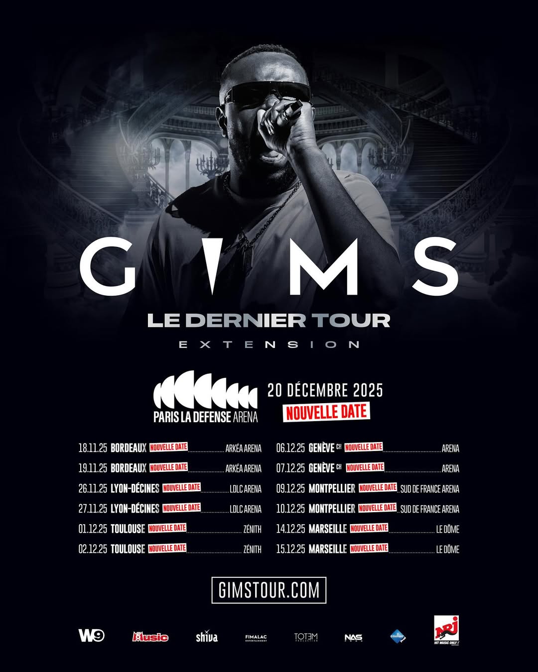 Les dates de la dernière tournée de Gims