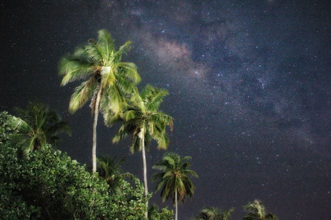 Ciel étoilé aux Maldives