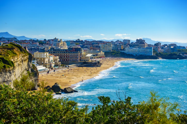 Une plage à Biarritz