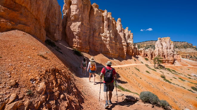 Des randonneurs dans l'Utah