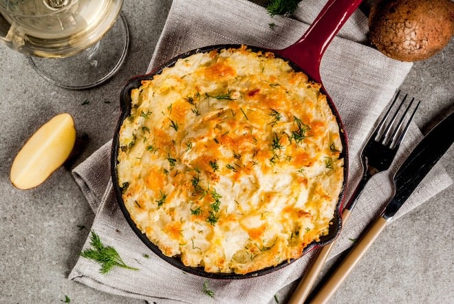 gratin de purée de céleri-rave