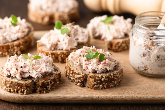 tartines de rillettes de thon