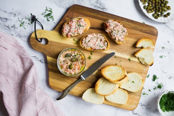 tartine de terrine de crabe