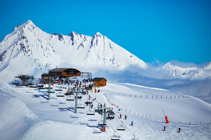 Une station de ski en France