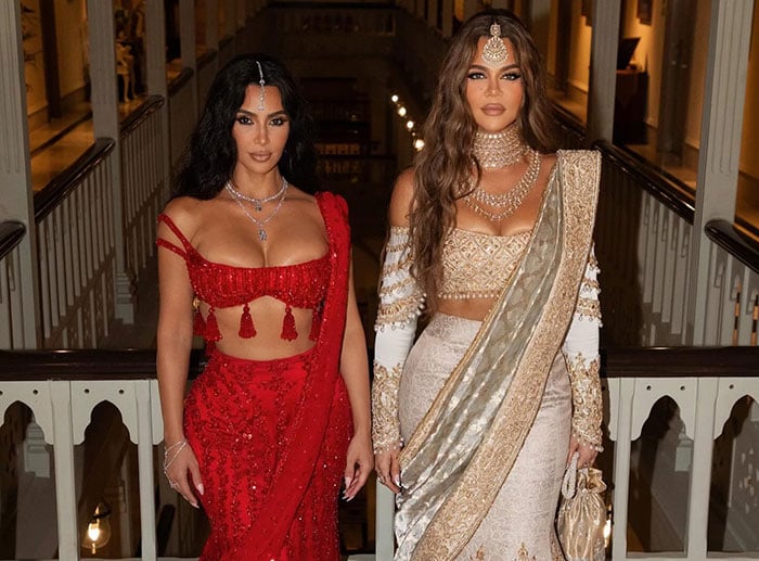 Kim Kardashian et Khloé au mariage à Mumbai, en Inde