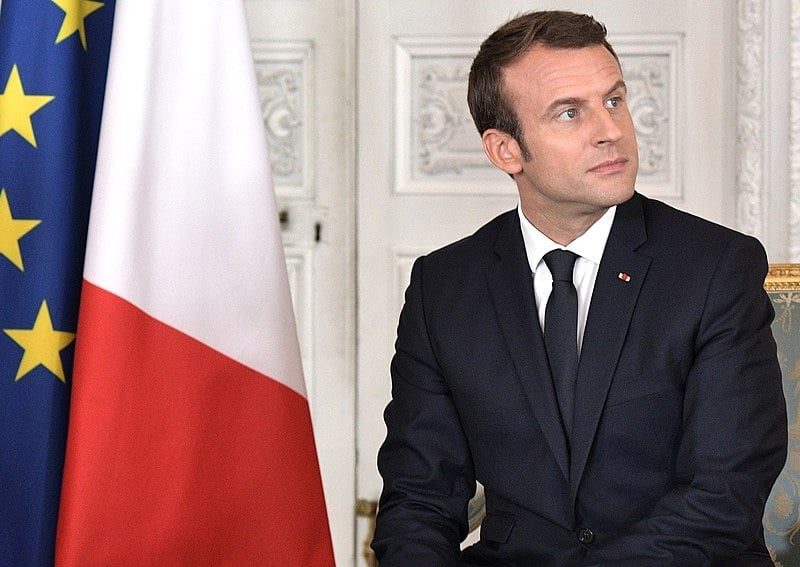 Le président de la République française Emmanuel Macron