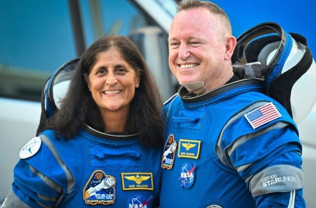 Suni Williams et Butch Wilmore avant leur départ dans l'espace 