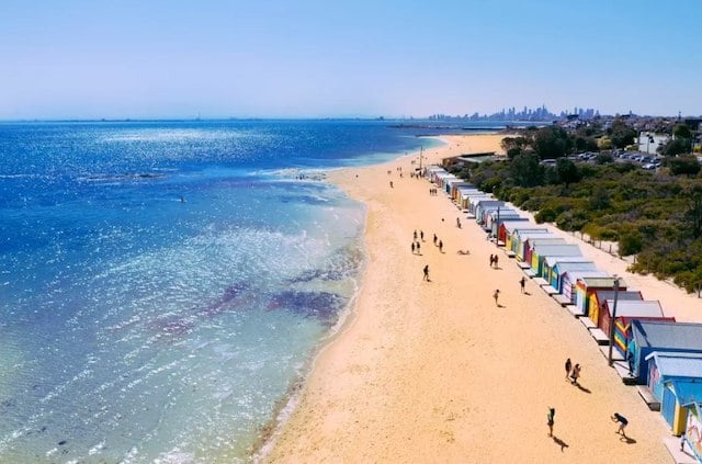 Une plage de Melbourne (Australie)