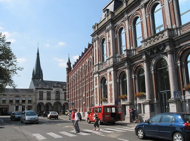 Vue sur la commune de Boussu, en Belgique