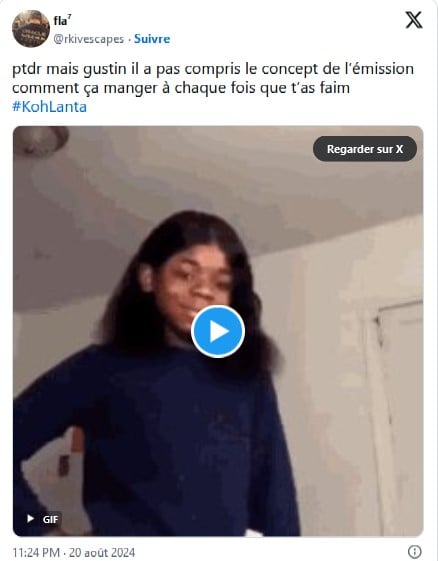 capture d'écran d'un tweet