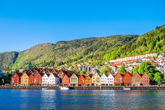 vue de Bergen en Norvège