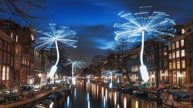 le Amsterdam Light Festival à Noël