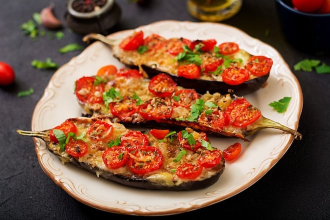 pizza d'aubergine