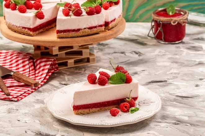 gâteau aux framboises