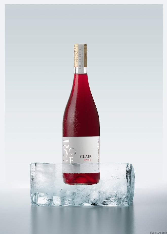 la bouteille Rouge Clair sur glace