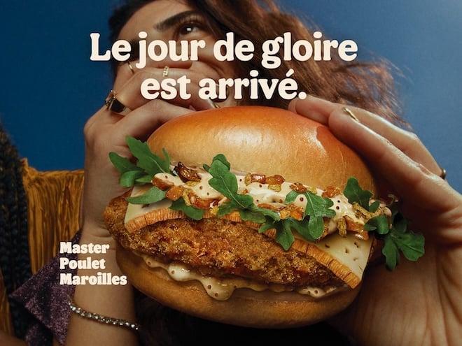 affiche du burger au maroilles chez Burger King