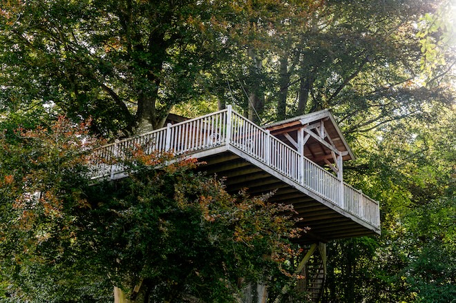 cabane de luxe perchée du Château d'Audrieu