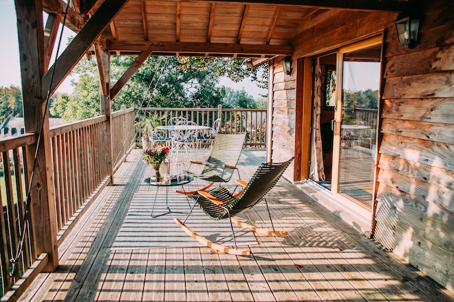 terrasse panoramique de la cabane du Château d'Audrieu