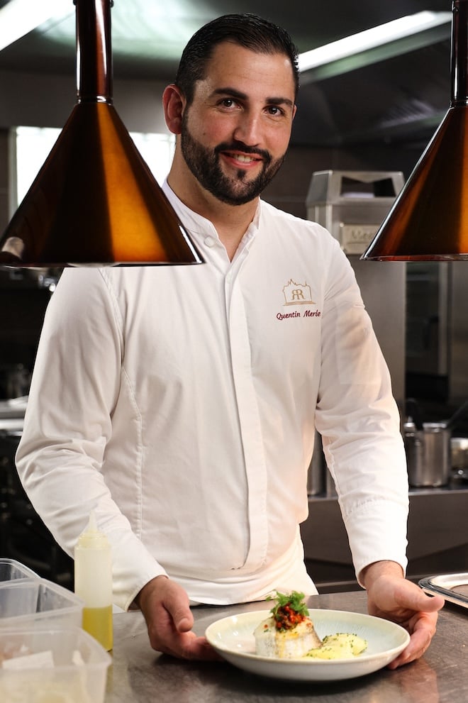 Quentin Merlet, chef de cuisine au Château-Hôtel Grand Barrail