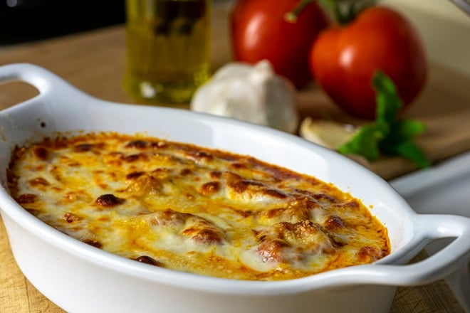 plat de gratin de gnocchis