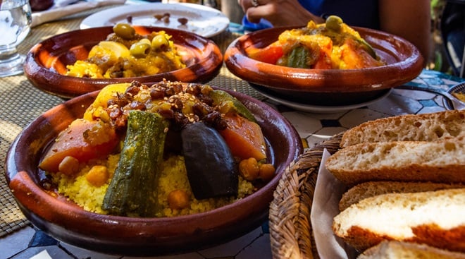 assiettes de couscous