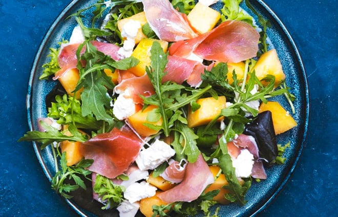 salade roquette et mangue