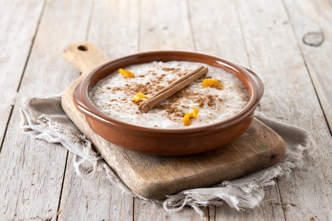 riz au lait à la cannelle et clémentines