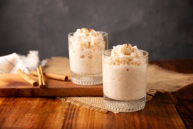 bol de riz au lait à la cannelle