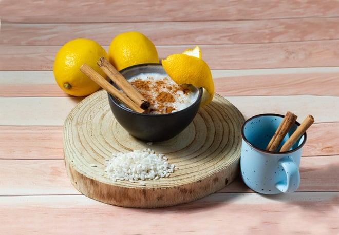 riz au lait à la cannelle et au citron