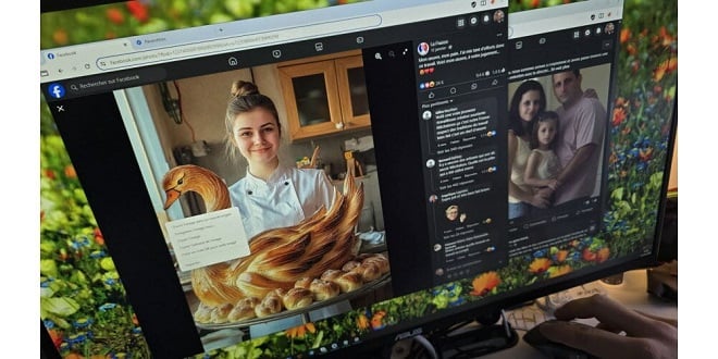 Capture d'écran d'images générées par l'IA sur Facebook