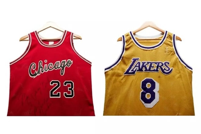 Maillots de Michael Jordan et Kobe Bryant vendus aux enchères