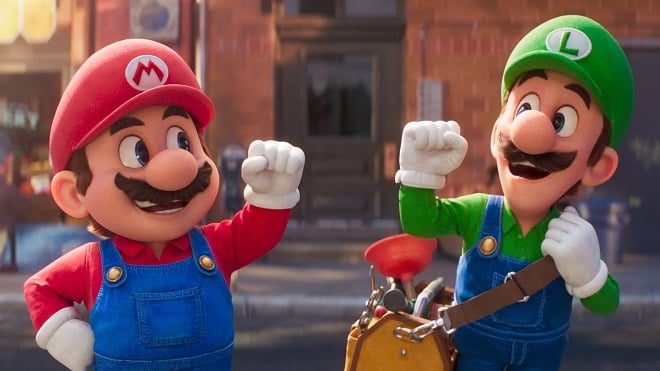 extrait du film Mario montrant Mario et Luigi