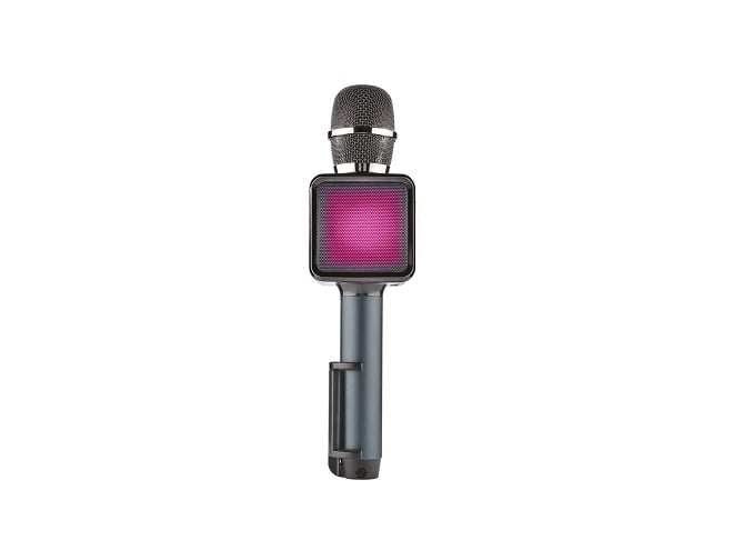 Microphone de karaoké vendu chez Lidl aveclumière LED