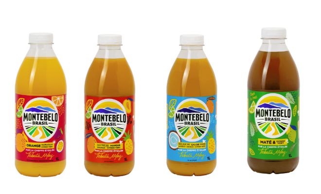 4 bouteilles de jus de fruits Montebelo Brasil.