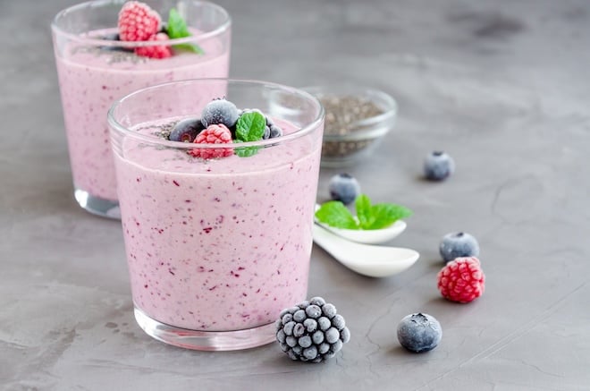 mousse de fruits rouges