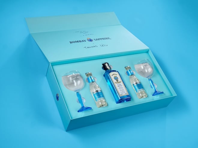 coffret cadeau Bombay Sapphire et Thomas Lélu