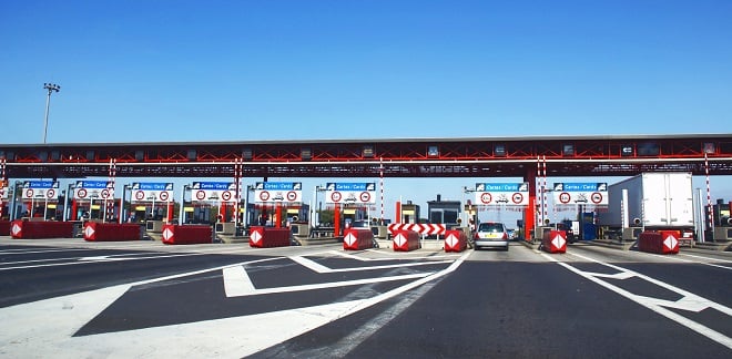 poste de péage d'autoroute