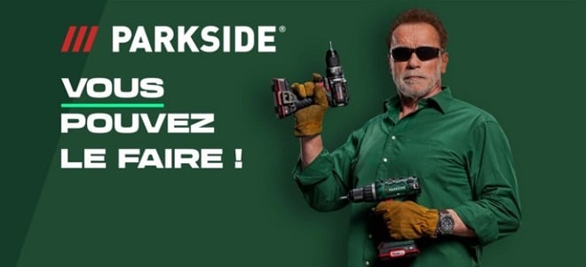 Arnold Schwarzenegger pour la marque Parkside