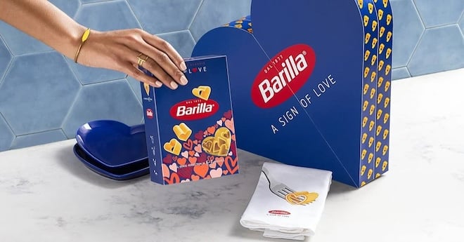 pâtes en forme de coeur Barilla