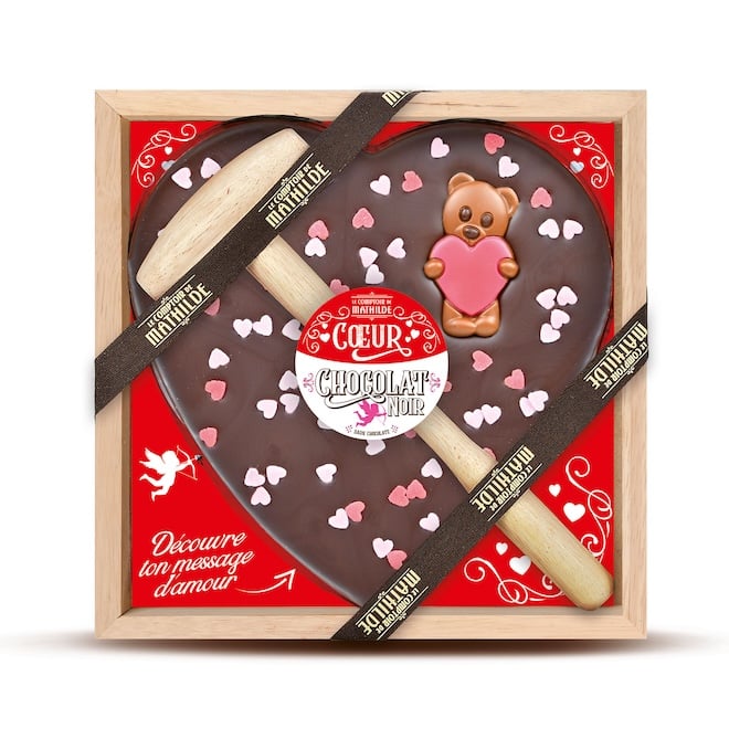 coeur en chocolat à casser le Comptoir de Mathilde