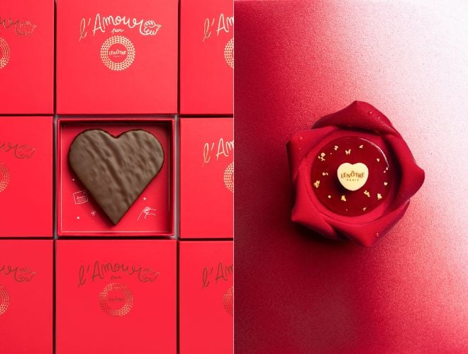 chocolat et entremets de Saint-Valentin par Maison Lenôtre 