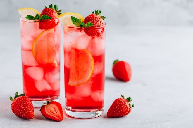 boisson aux fraises et citron