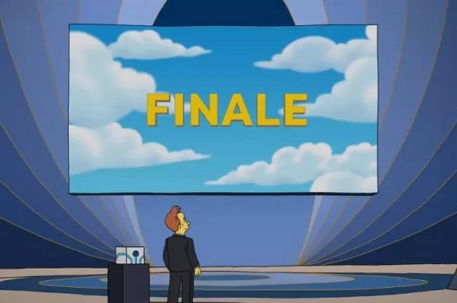 extrait des Simpson montrant le faux épisode final